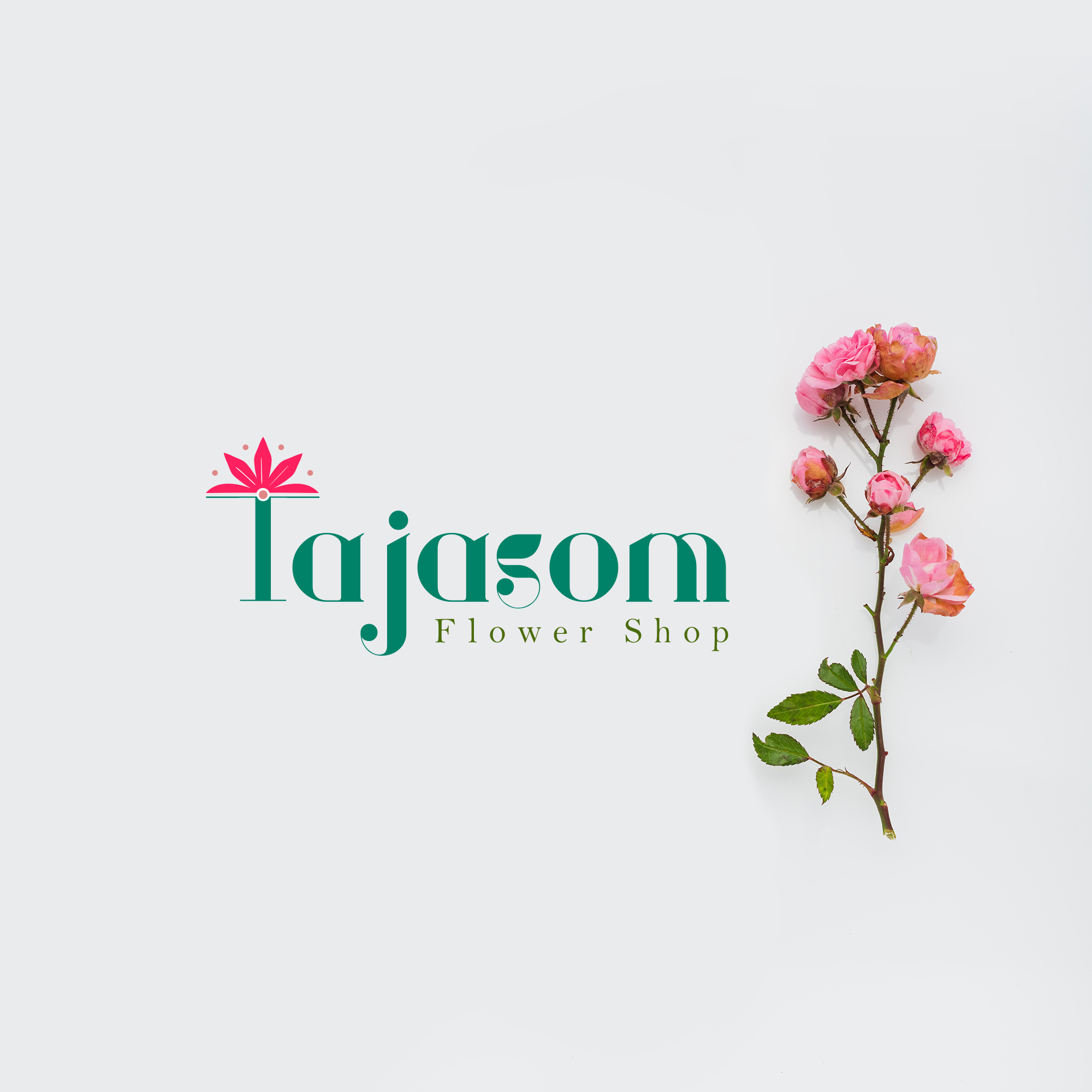 Tajasom flower shop logo